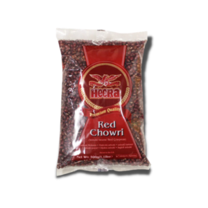 HEERA Red Chowri (Adzuki Beans) 500g, small reddish-brown legumes in a clear package.