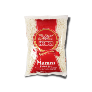 HEERA Puffed Rice (Mamra) 400g, light and airy puffed rice in a clear package.