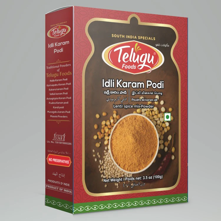 Telugu Foods Idly Karam Podi 100g – South Indian Spice Powder for Idli & Dosai – Buy Online UK