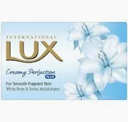 Lux Creamy Perfection Soap 125g – Classic Indian LUX beauty soap with white rose and Swiss moisturizers, now available in the UK.