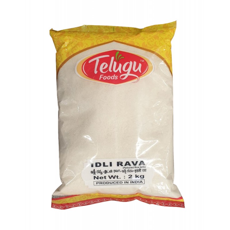 Telugu Foods Idli Rava 2kg pack available at Spice Supermarket LTD, perfect for making traditional idlis.