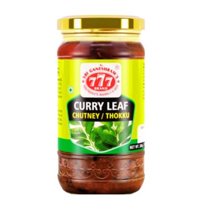 777 Curry Leaf Chutney/Thokku 300g jar.