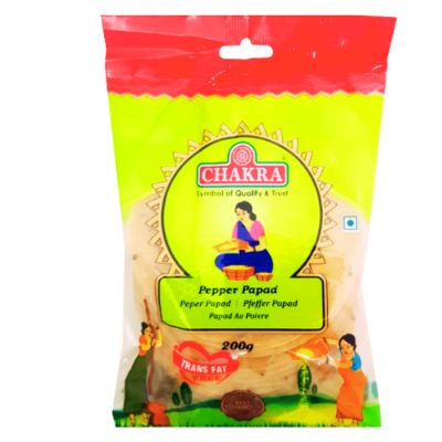 Chakra Pepper Papad No: 4 200g.