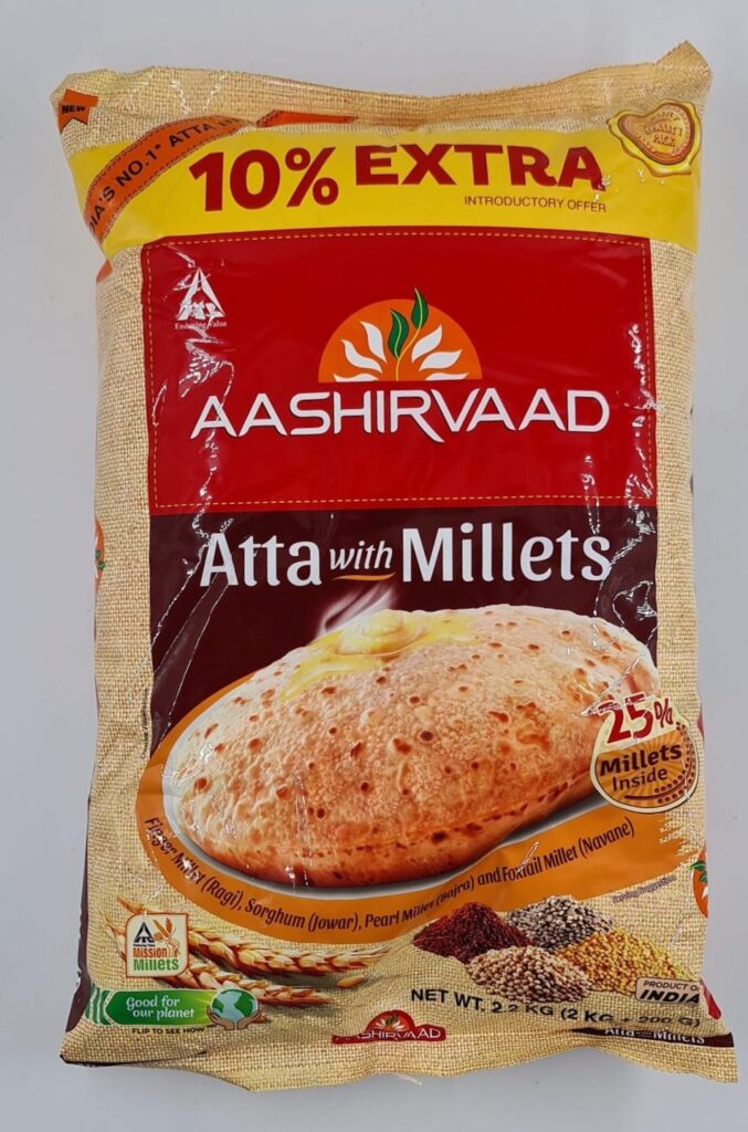 Aashirvaad Atta with Millets 2.2KG.