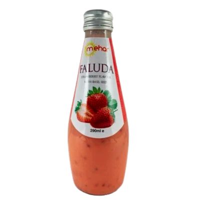 Mehar Strawberry Faluda 290ML – Refreshing Restaurant-Style Indian Dessert Drink UK